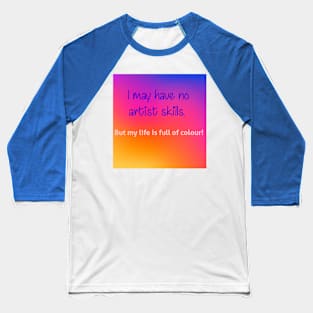 Colour pink and blue Baseball T-Shirt